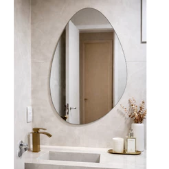 Espelho Grande 80x50 cm de Parede Decorativo para Banheiro Quarto Sala Vários Modelos Modernos