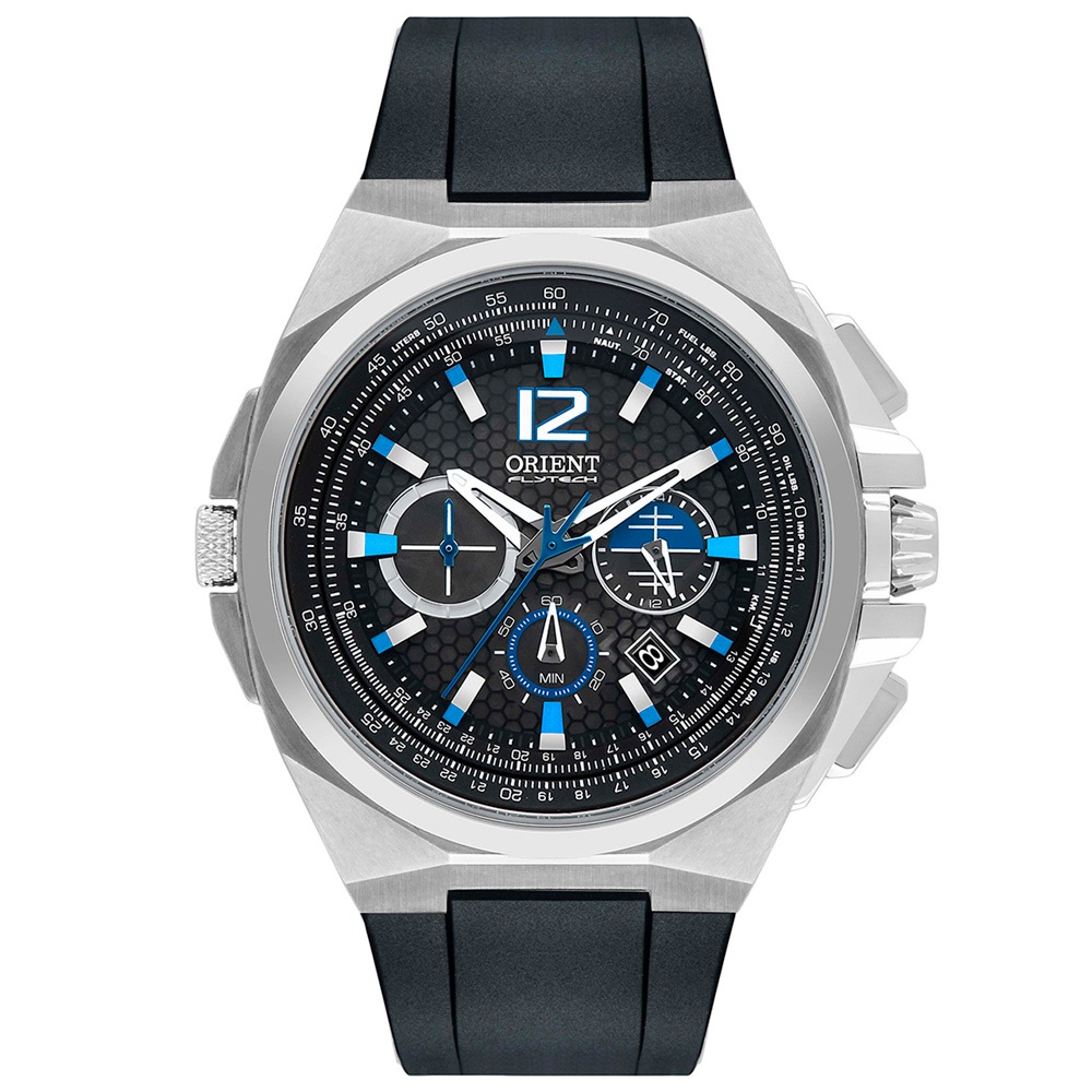 Relógio Orient Flytech Cronógrafo Solar Masculino Analógico