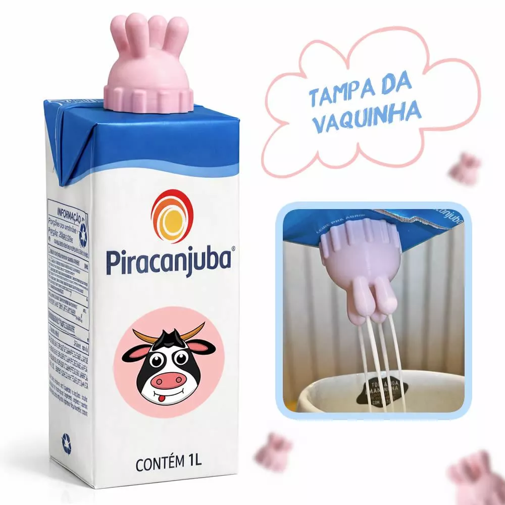 Tampa de Leite Teta de Vaca - Decorativa - com Antiderrapante