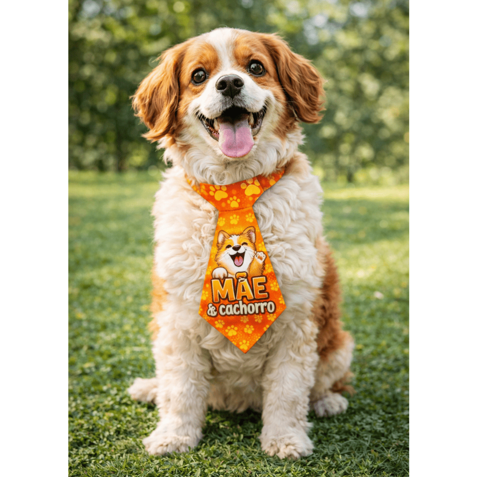 Gravata Pet Dia das Mães Acessórios Banho e Tosa Cães e Gatos Pet Shop Mãe De Pet