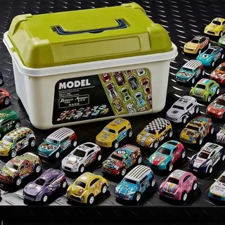 40 Kit Carrinhos de Brinquedo com Caixa Organizadora - Presente Perfeito para Aventuras e Diversão