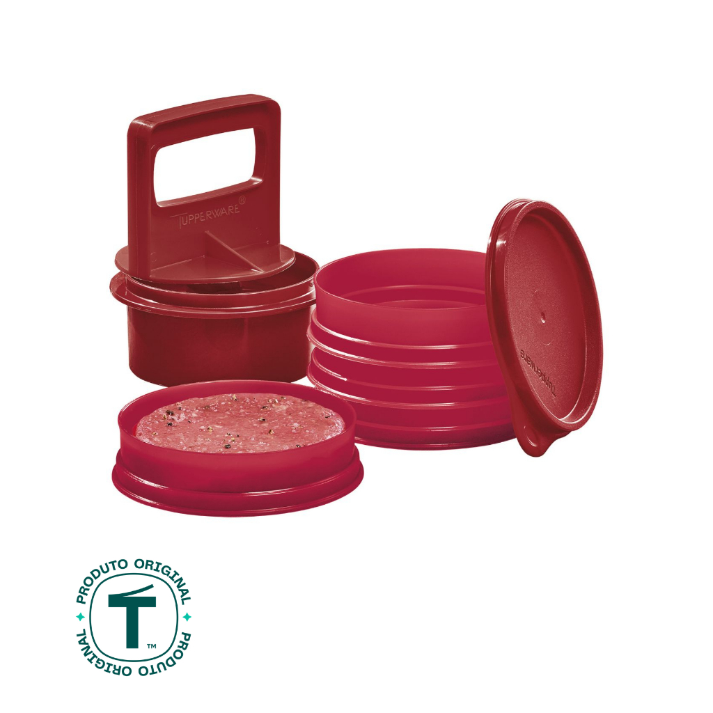 Forma de Hamburguer Tupperware Burguer Express em Oferta na Shopee