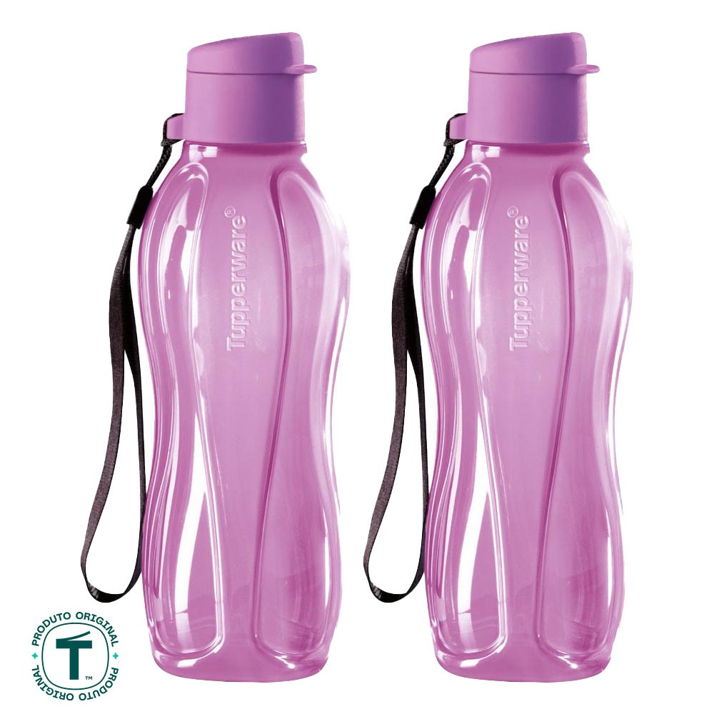 Kit com 2 Garrafas de Água Tupperware Eco Tupper Lilás 500ml