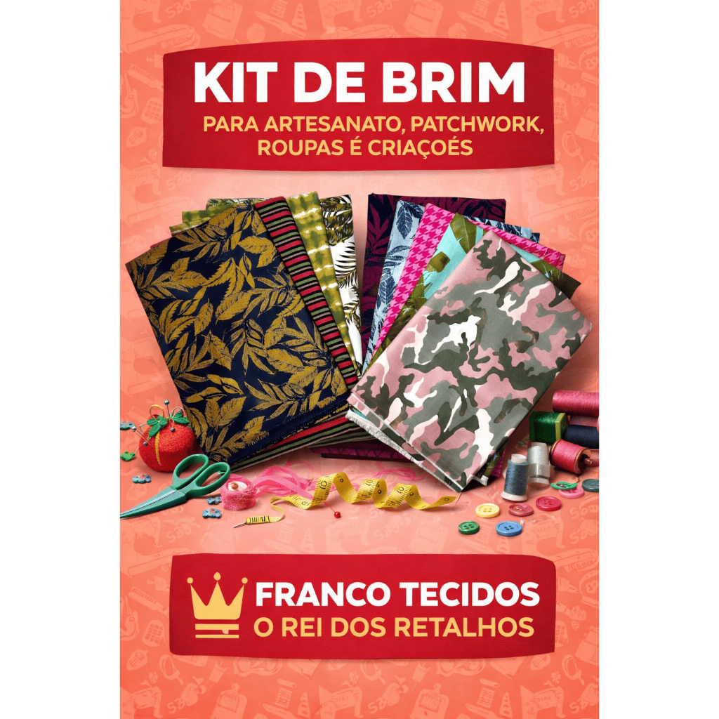 Tecido Brim Estampado 3kg Sortido – Roupas, Costura, DIY e Decoração 🧵✨ em Oferta na Shopee