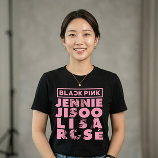 Blusa Estampada KPOP Black Pink Lisa Coreana Tendência