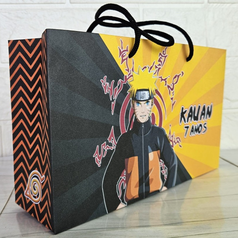 Kit Sacolas Naruto Personalizada | Lembrancinhas Festa Infantil Aniversario | Nome e idade