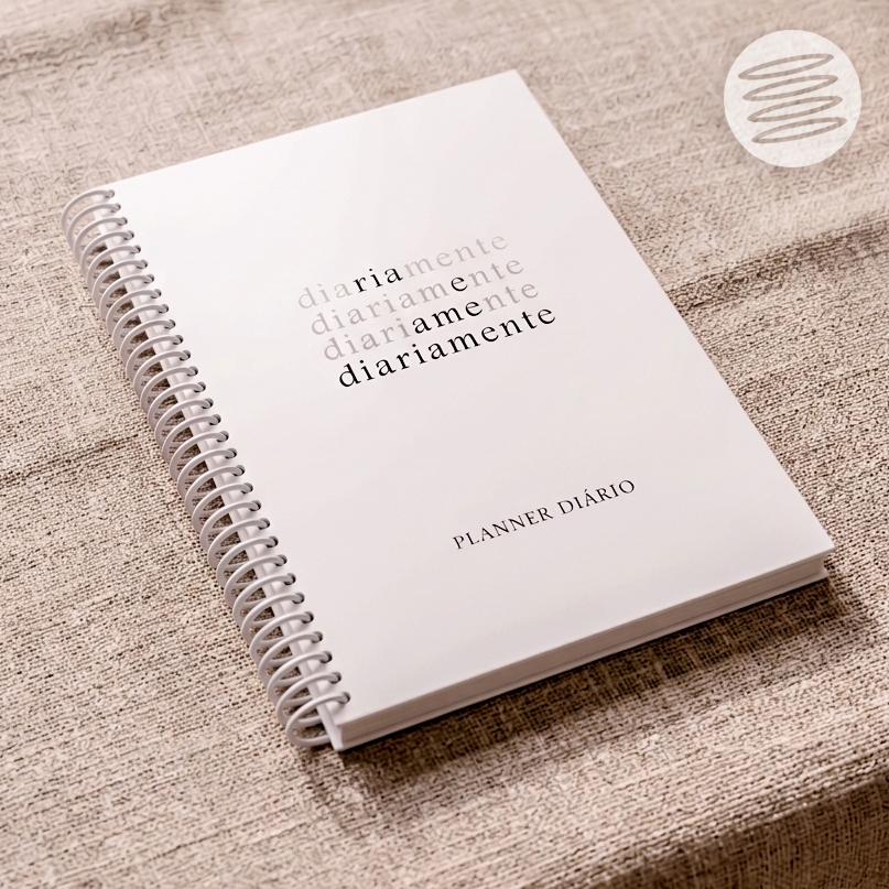 Planner Diário Permanente Não Datado Capa Dura 15x21cm | Diariamente | FábriCaderno