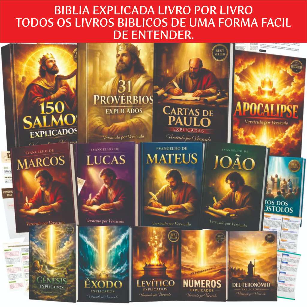 Bíblia Sagrada Comentada e Explicada Livro por Livro | Panorama Bíblico | Fácil de Entender | Estudo Bíblico Completo em Oferta na Shopee