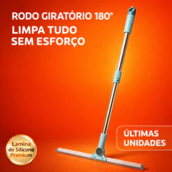 🔥 Rodo Giratório 180° Silicone Premium Cabo 1,22m Multiuso Pisos Vidros Box Carro Banheiro ✅