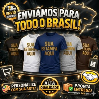 Camiseta Personalizada Sua Estampa Fio 30.1 100% Algodão em Oferta na Shopee