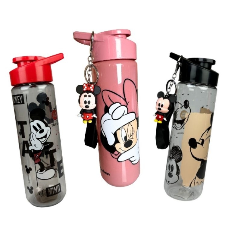 Garrafa Infantil 700ml Mickey e Minnie Escolar + Chaveiro