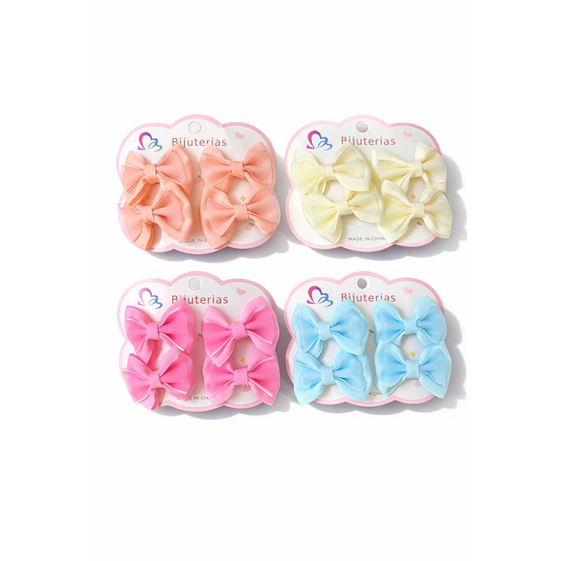Laço de Fita Colorido com Laço de Cabelo Estampado para Meninas, Fofo com Laço, Antiderrapante, Presilha de