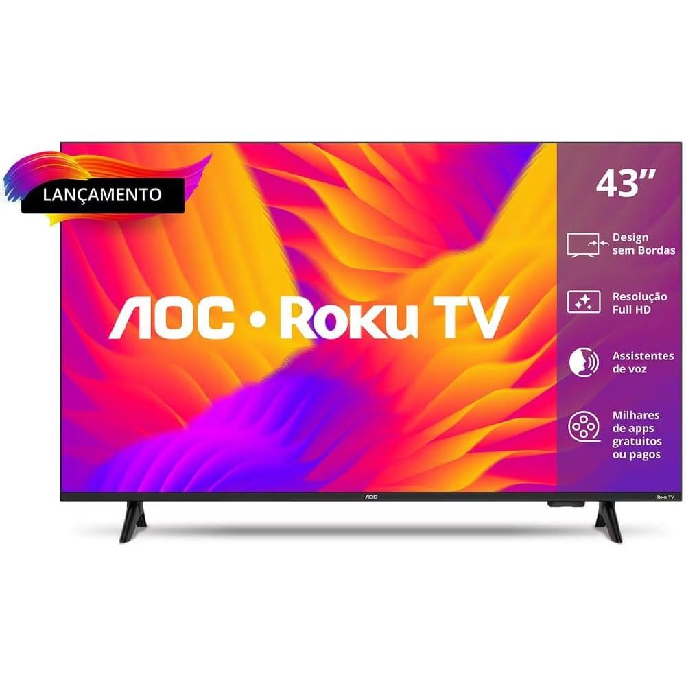 Smart Tv 43 Aoc Led Roku Full Hd Wi-fi 60hz Hdmi Usb 43s5155/78g