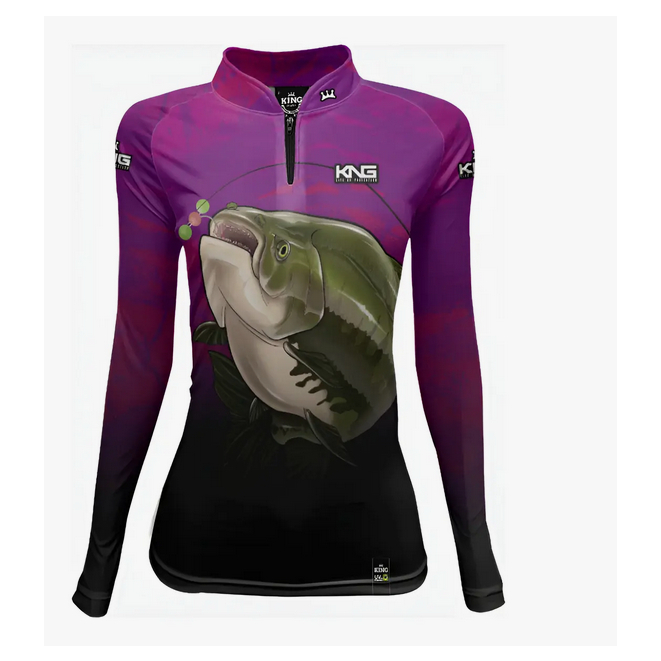 Camisa  camiseta FEMININA de Pesca King Brasil KFF609 LANÇAMENTO Com Proteção UV60