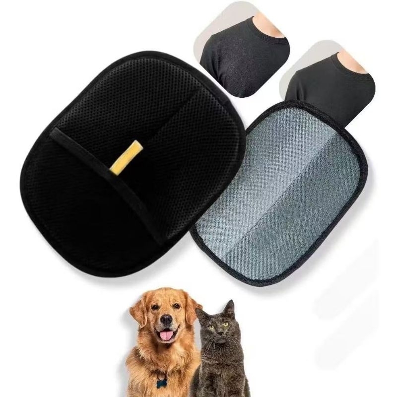 Kit2/2 em 1 Luva Pet Removedora De Pelos Pet Gato Cachorro Limpa Sofá Cama Escova Mágica Conforto