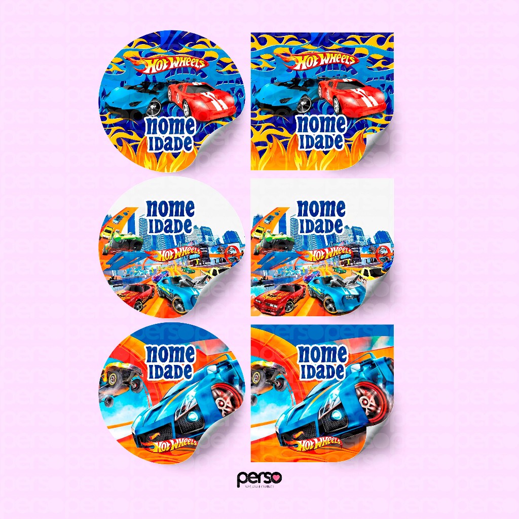 Adesivos Personalizados Hot wheels Festa Adesivos Personalizados Hot wheels