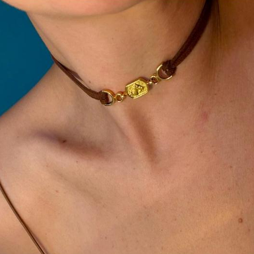 COLAR CHOKER BRIDÃO CAVALO DOURADO BANHADO A OURO COUNTRY COWGIRL COUBOY BOIADEIRA RODEIO