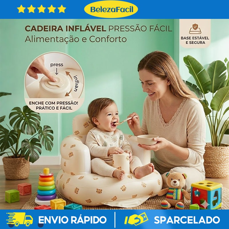 Cadeira de balanço para bebê cadeira infantil mesa infantil com cadeira assento inflável automático Do Bebê