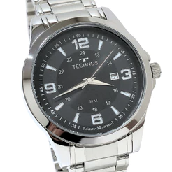 Relógio Technos Masculino Analógico Prateado Racer 2115MKTS/1P