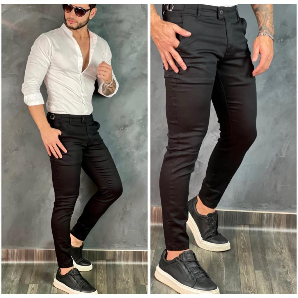 Calça Masculina Ajuste Lateral Sport Fino Luxo Acetinada Cos Italiano Alfaiataria Tecido Premium