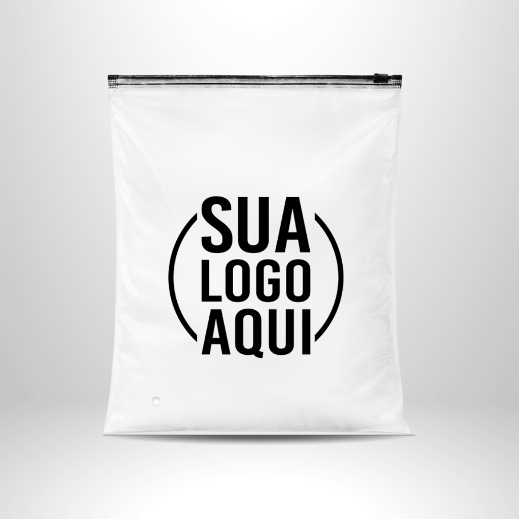 Saco Shein Fosco de Zip para Roupas Personalizado com seu Logo