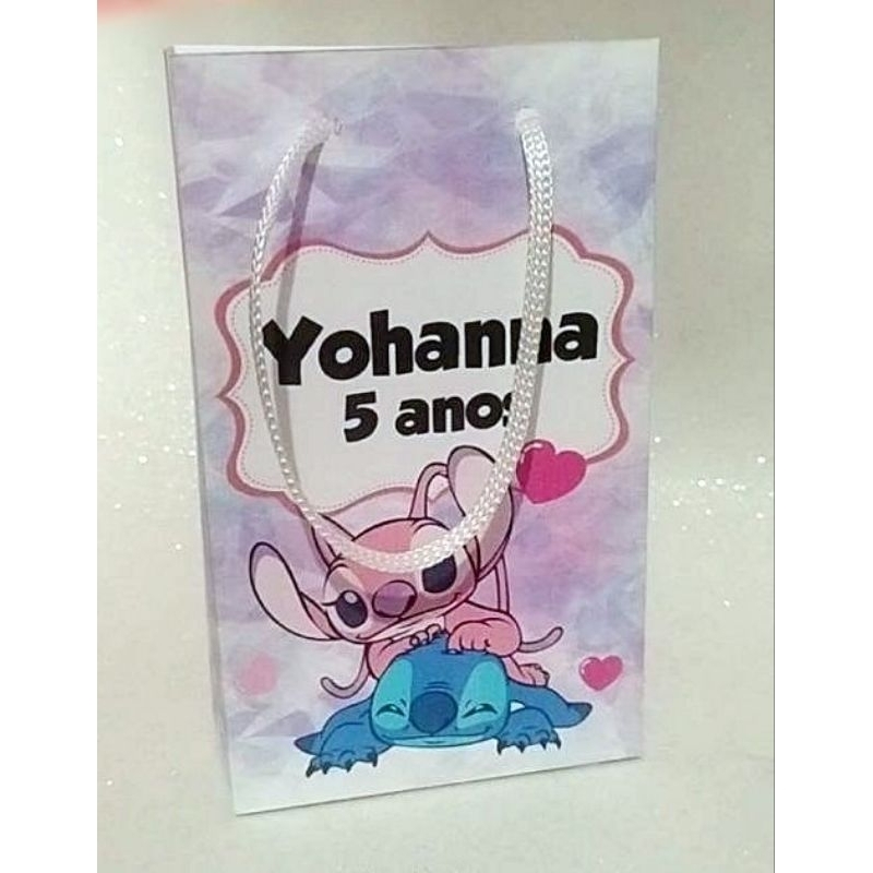 Sacolinha personalizada Stitch  - PEGUE E MONTE | Personalizados lembrancinhas mimos