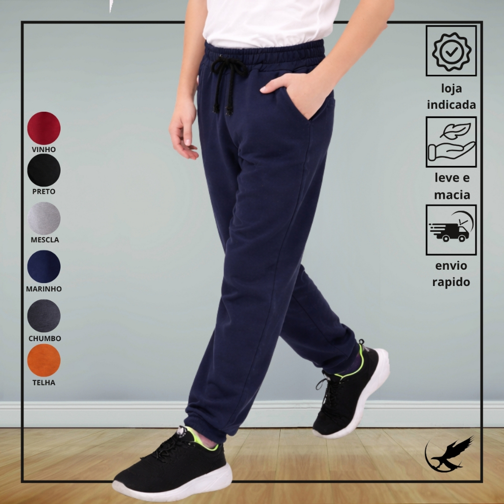 Calça Moletom Infantil Juvenil Inverno Flanelada – Confortável e Estilosa