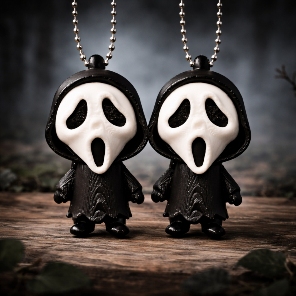 Chaveiro Ghostface Pingente Compacto para Chaves, Mochila e Decoração