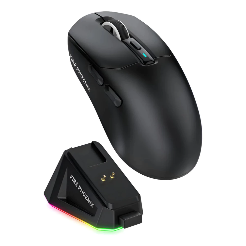 Mouse Gamer Sem Fio Fire Phoenix 24000dpi Paw3311 Bk-r3x Cores
