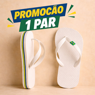 Chinelo Masculino e Feminino de dedo, bandeirinha do brasil com filete em Oferta na Shopee