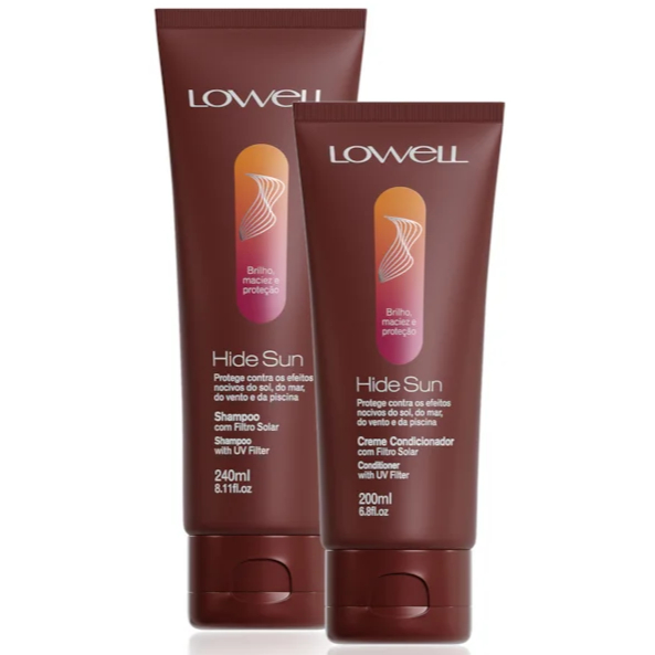 Kit Proteção Solar Capilar Lowell Hide Sun Shampoo 240ml + Condicionador 200ml