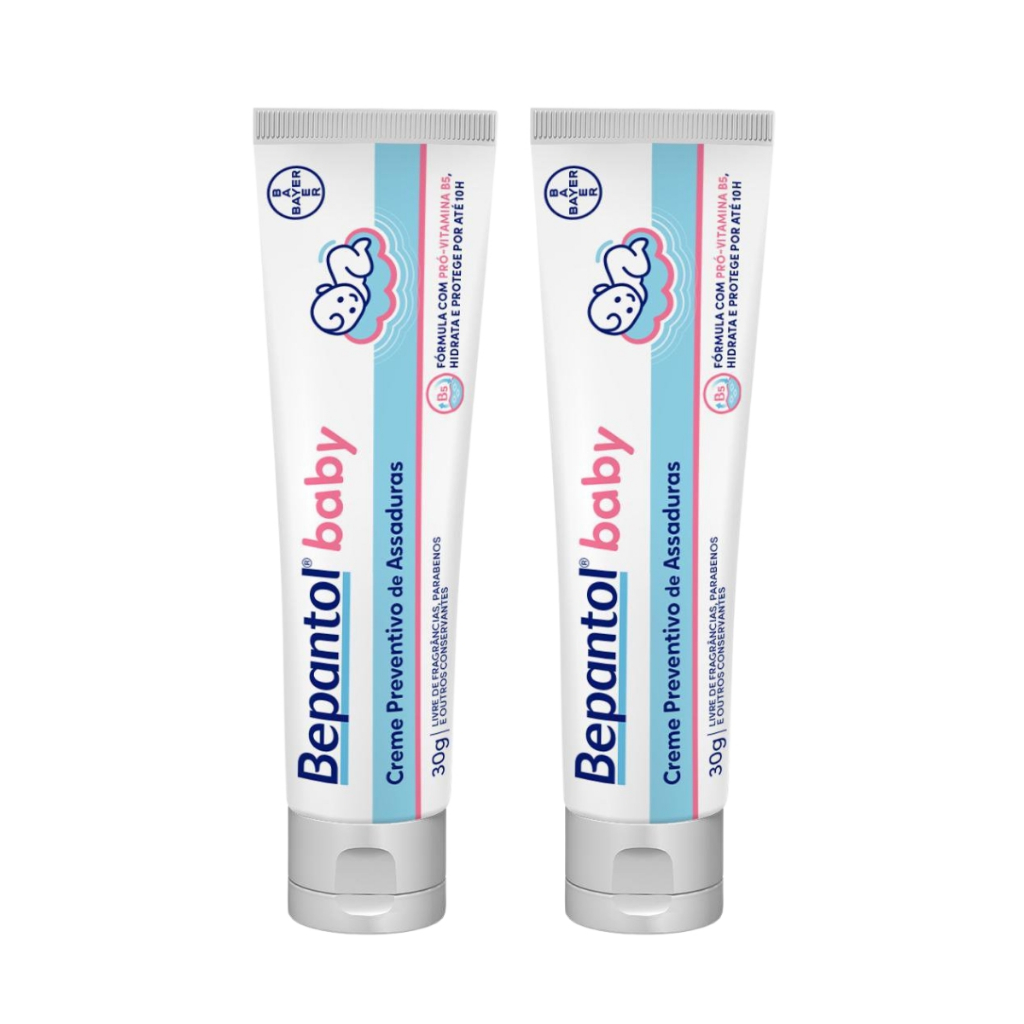 Imagem Kit com 2 Cremes Pomada de Assadura 30gr Cada - Bepantol