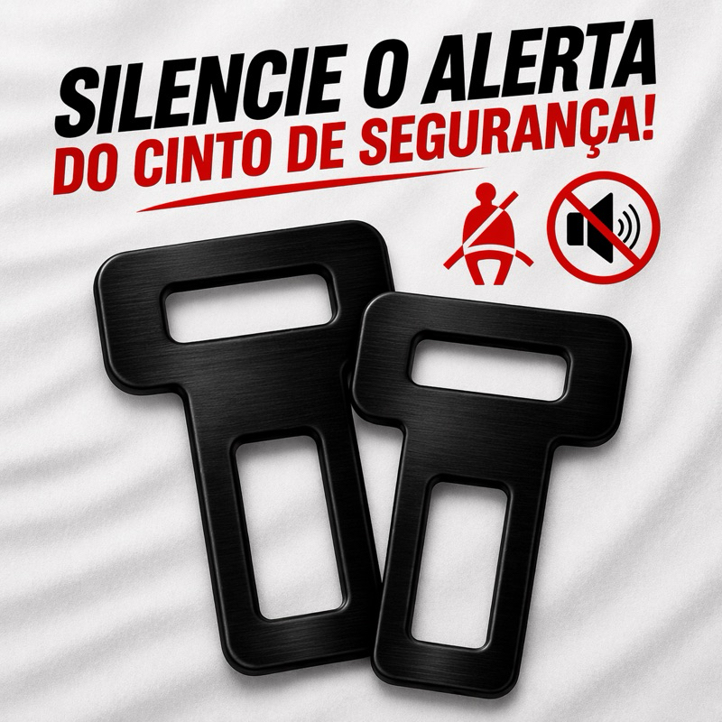 Trava Clip Cinto de Segurança Anti Alarme Sonoro - UNIVERSAL (PAR)