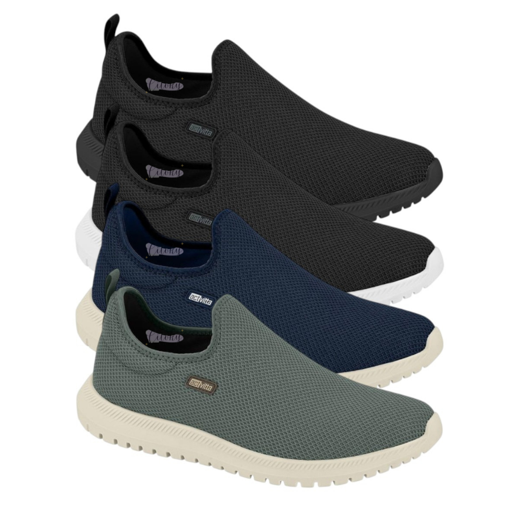 Tênis Esportivo Actvitta Look Masculino Estilo Calce Fácil Leve e Moderno
