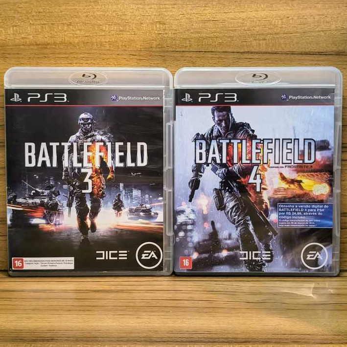 Combo Battlefield 3 + 4 - PS3 Mídia Física