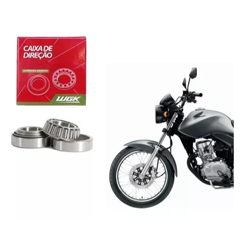 Caixa Direção Cônico Honda CG Titan 125 150 160 Fan WGK Alta Durabilidade Rolamento Cônico Reforçado Envio Rápido