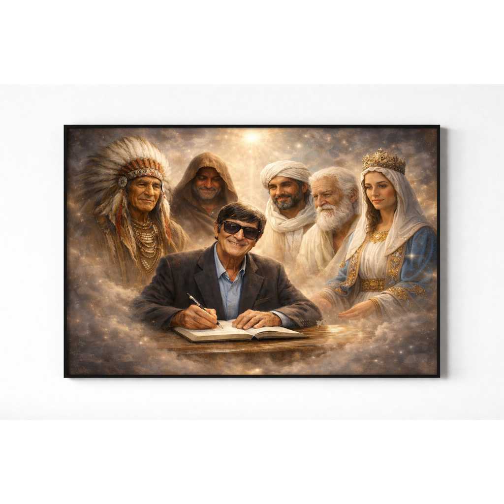 Imagem Quadro decorativo chico e seus mentores espirituais