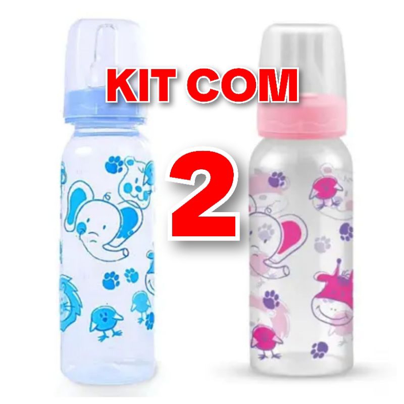 Kit com 2 Mamadeiras 240ml