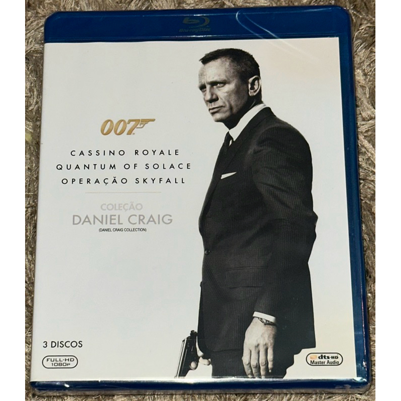 3 Blu-ray 007 Cassino Royale Quantum Of Solace Operacao Skyfall originais lacrado