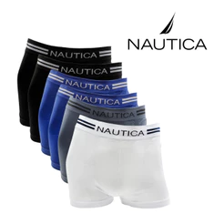 Kit 6 Cuecas Boxer Nautica Masculina Original Lisa Microfibra Sortido
