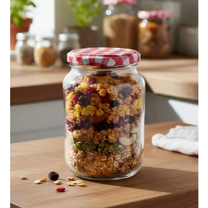 Kit de Potes de Vidro p/ Conserva 600ml Palmito Picles Mel c/ Tampa e Lacre - Cx c/ 2 a 15 un