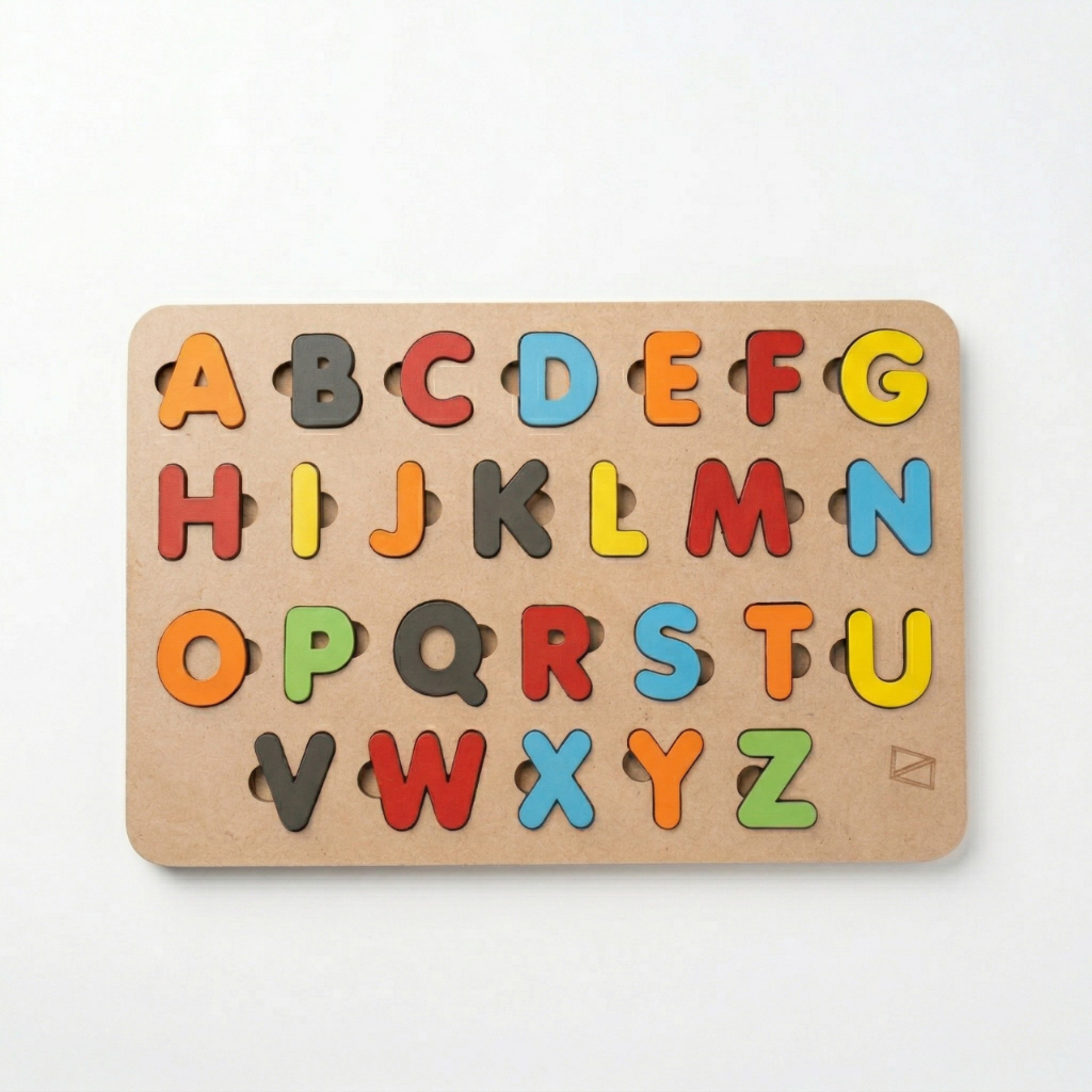 Alfabeto em MDF Premium Letras Coloridas Educativo Infantil Completo A a Z Aprendizado Montessori Coordenação Motora