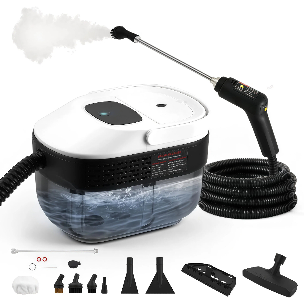 Limpador A Vapor Portátil De 2500 W Máquina Limpeza Pressurizada Alta Temperatura Com Cabeças Escova E Luvas Pa Esterili