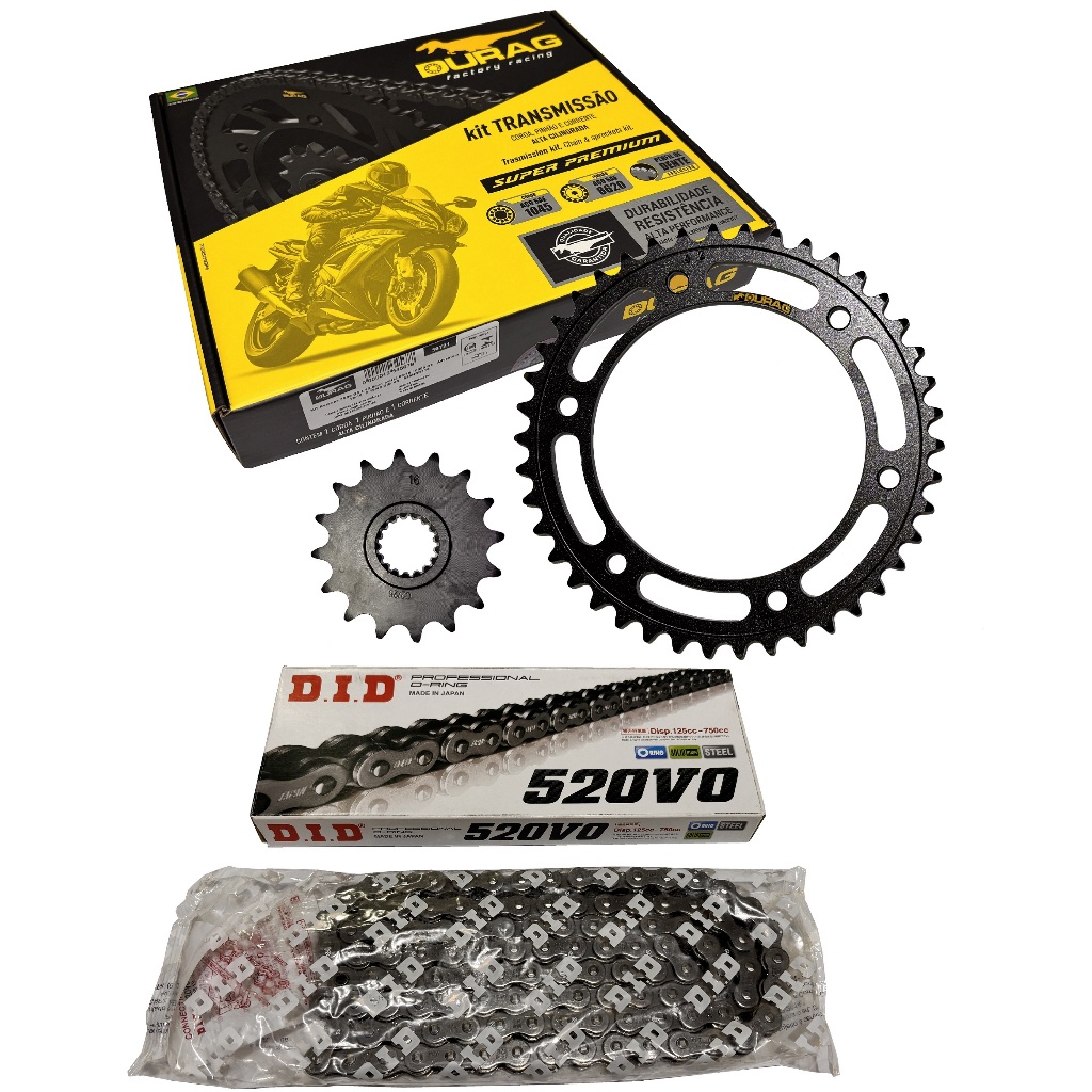 Kit Relação Transmissão Bmw F 800 Gs 2008 Até 2018 Durag + Did
