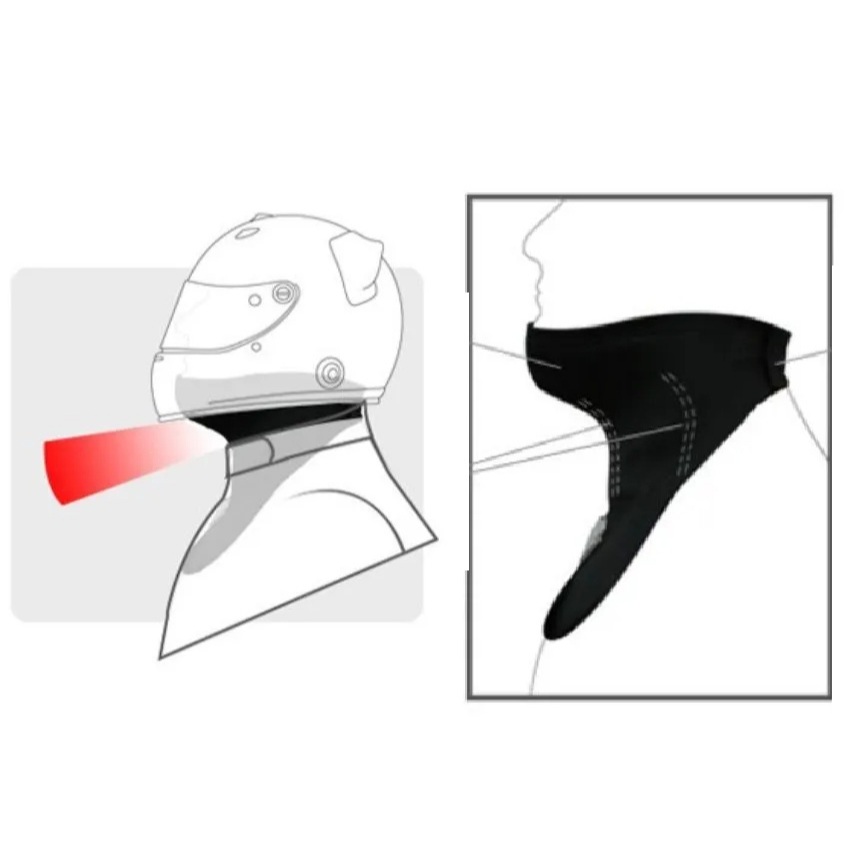 Protetor Pescoço Proteção moto motoqueiro Motoboy Shiver Neck Neoprene contra Linha De Pipa Cerol · foto 2