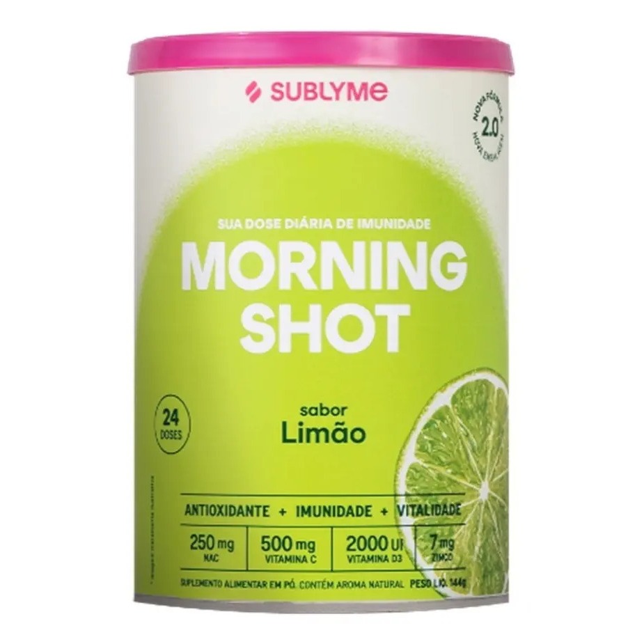 Suplemento Vitamínico Sublyme Morning Shot 2.0 Limão, Em Pó, 144g