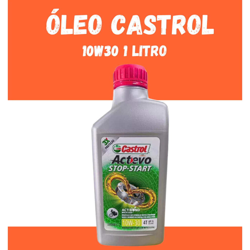Óleo Castrol Semi Sintético 10w30 Actevo Stop-start Api Sl