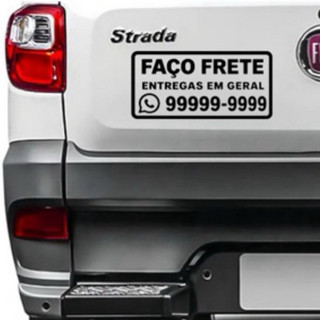 ADESIVO FAÇO FRETE ENTREGAS EM GERAL COM SEU NÚMERO