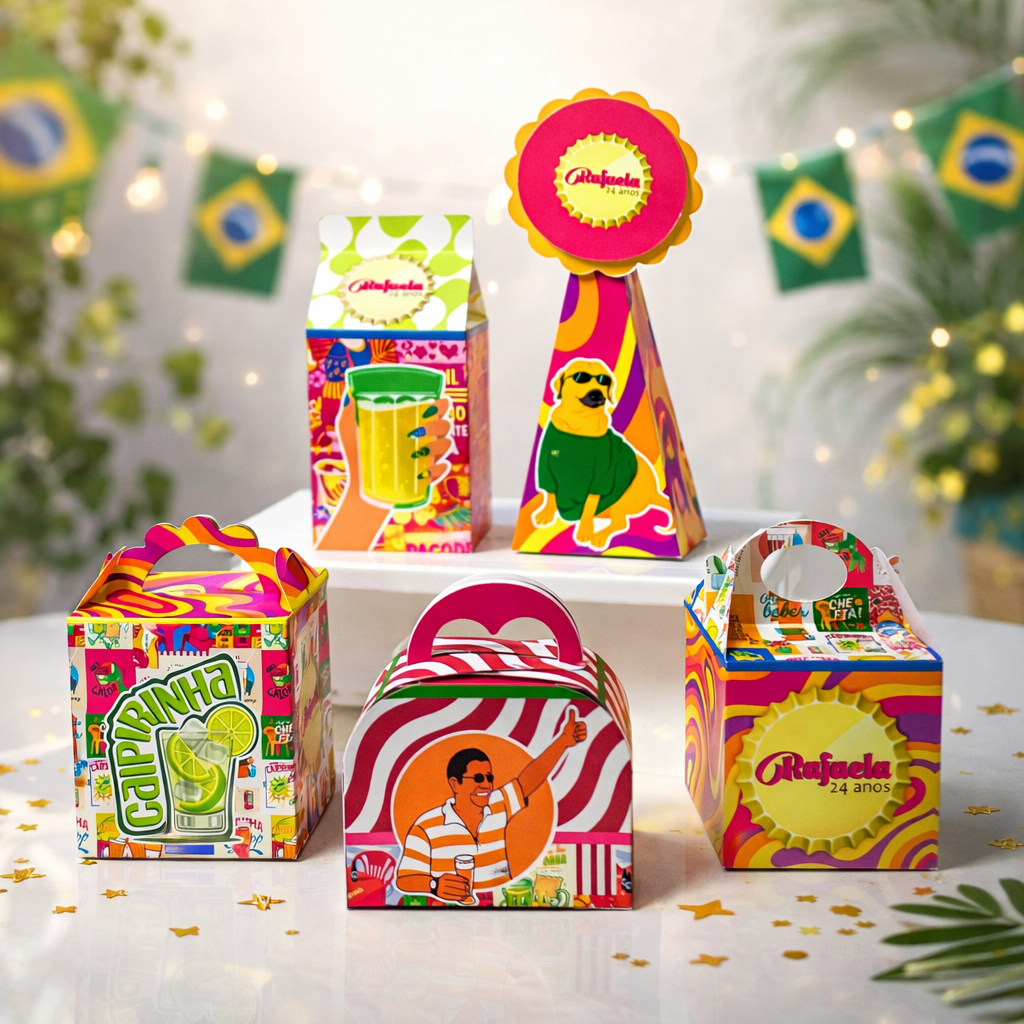 Personalizados Brasilidades - PEGUE E MONTE - Lembrancinhas  - caixinha personalizada