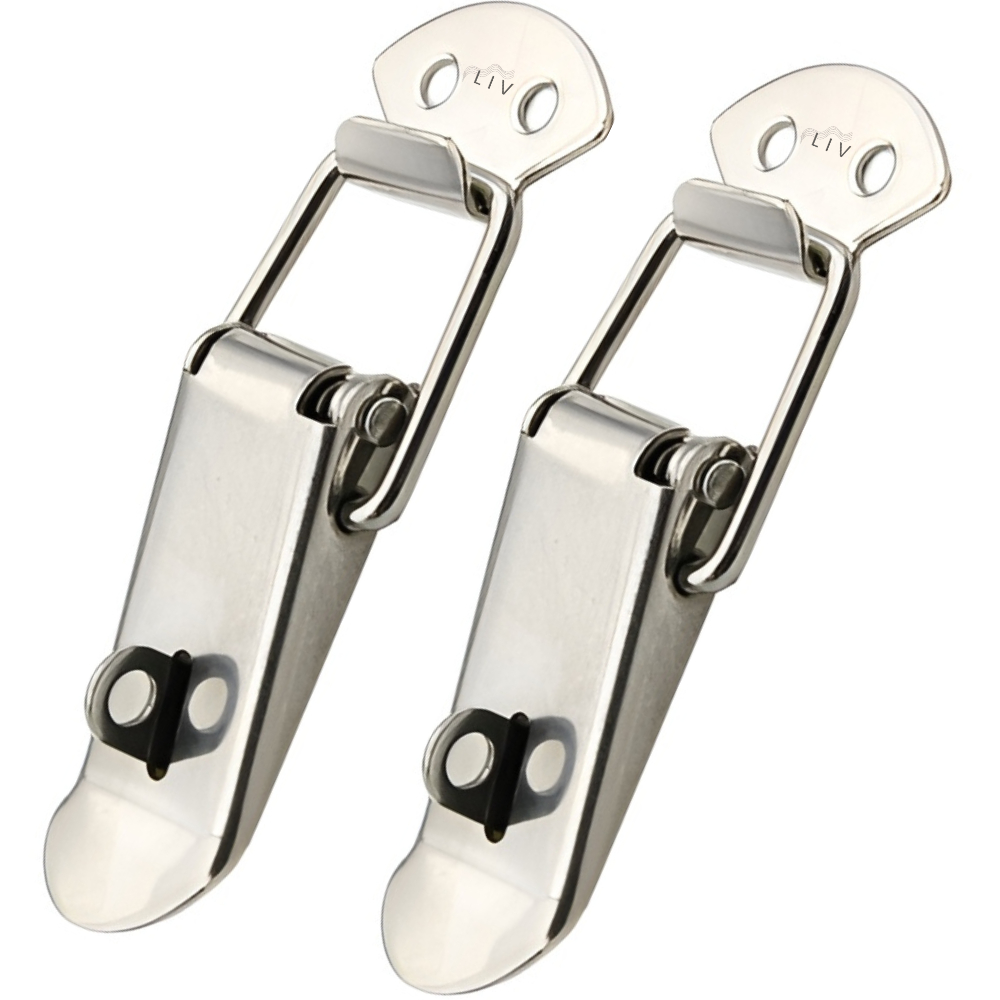 Fecho de Engate Rápido de AÇO INOX 304 8,9cm - com Mola e Trava Pressão | Maleta Case Estojo Baú